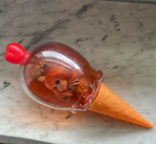 Vintage Liddle Kiddles Orange Ice Cream Cone Kone Little Doll Mattel