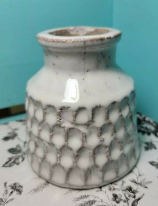 Mid Century Vintage Heavy Drip Glaze Studio Art Pottery Weed Pot Vase