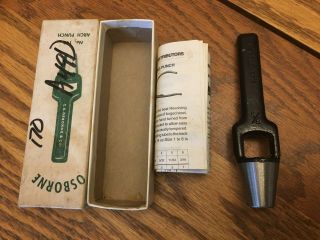 Vintage Osborne No.  149 Arch Punch 5/8 Inch & Box Collectible Tool Usa