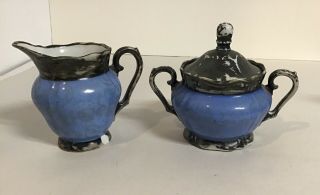 Vintage Replacement Keram Silber Bavaria Creamer And Sugar Bowl For Tea Set