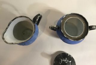 Vintage Replacement Keram Silber Bavaria Creamer and Sugar Bowl for Tea Set 3