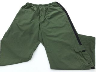 Vintage 90s Nike Track Cargo Pants Windbreaker Joggers Green Black Men 