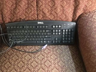 Vintage Dell Keyboard Model Sk8110 With Purple Plug Wired Cn - 07n242