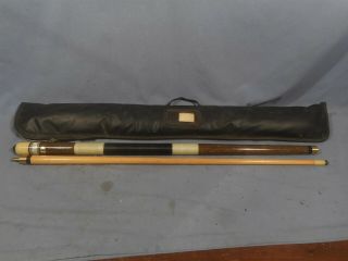 Vintage 18 Oz.  2 - Piece Pool Cue Stick In Carrying Case