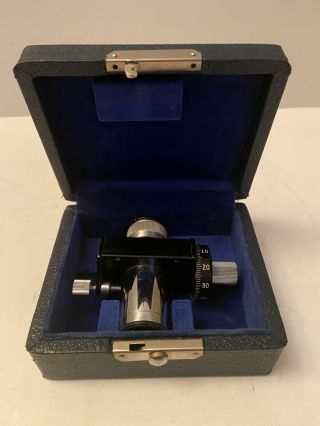 Vintage B&l Bausch & Lomb Microscope Eyepiece Micrometer Objective Module No Res