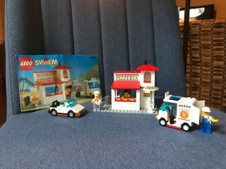 Lego 6350 Town Pizza To Go 1994 Vintage Complete W/ Mini Figures,  Instructions