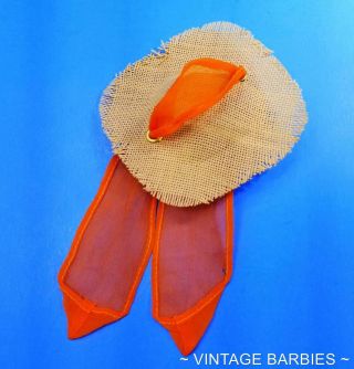 Rare Barbie Doll In The Swim Orange Hat Vintage 1960 