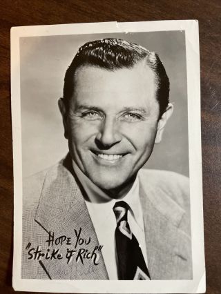 Actor Warren Hull Autograph Signed 5x7 Vintage Photo Died - 1974
