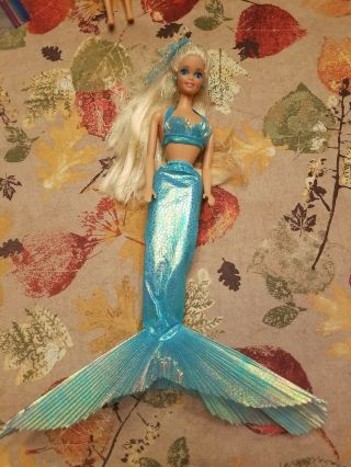 1991 Mermaid Barbie Doll Vintage Mattel Color Changing Long Hair