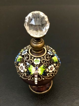 Ciel Collectables Jeweled Vintage Antique Style Perfume Bottle