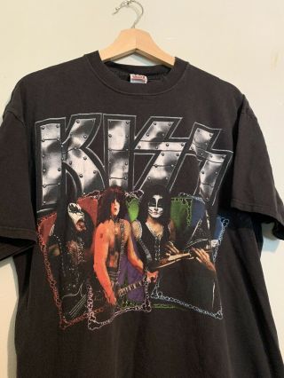 Vintage Kiss Shirt 2000s Tour Band Tee Sz L
