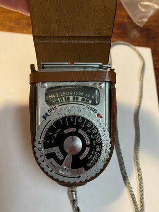 Vintage Sekonic Light Meter L - Vi In Orig Leather Case Seiko
