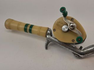 Vintage Casting reel on rod handle - Water King Special - model DP100A - Ornate 2