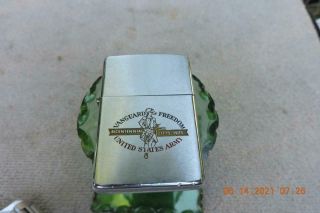 Vintage Zippo Military Lighter United States Army 1775 - 1975 Vanguard Freedom