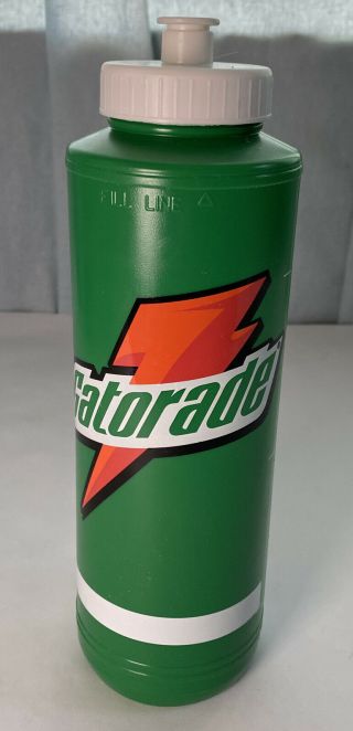 Vintage Gatorade Green Water Bottle Squeeze Property Of Retro 90s Squirt Drink