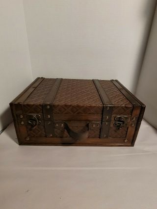 Vintage Small Wooden Trunk