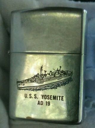 Vintage Uss Yosemite Ad - 19 1991 Zippo Lighter
