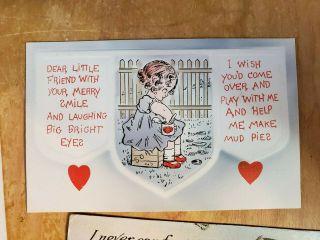 vintage children ' s valentine postcards all pie themed whitney tuck 3