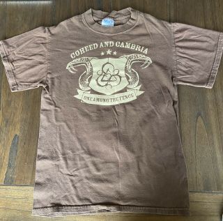 Vintage Coheed And Cambria T - Shirt Size Small Brown Retro Band Concert Tour Mens