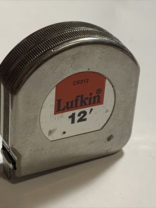 Vintage Lufkin 12 Foot Chrome Clad Tape Measure