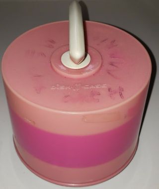 Vintage Two Tone Pink Disk Go Case For Vinyl 45 Records