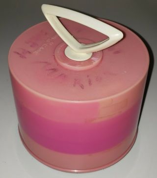 Vintage Two Tone Pink Disk Go Case for vinyl 45 Records 2