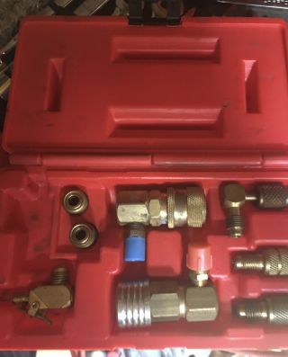 Blue - Point Act600 Air Conditioning Adaptor Set - Vintage Usa Ac Tools