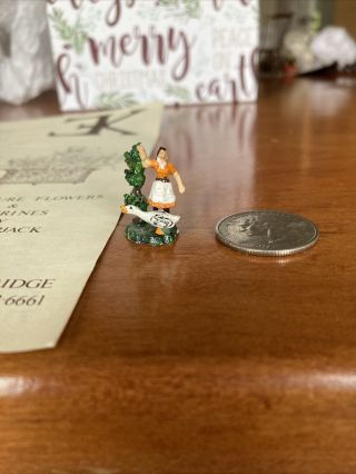 Eugene Kupjack Goose Girl Miniature Metal Figurine 1980 1:12
