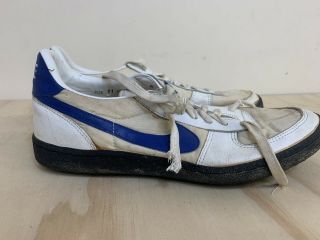 VTG 80s Nike Waffle Trainer Sneaker Blue Swoosh Sz 11 821101PD RARE 3