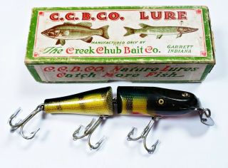 Creek Chub 2601 Jointed Pikie Lure Ex In Correct Box Circa 1940s Perch Scale