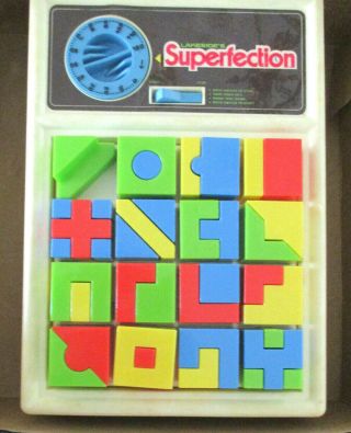 Vintage 1975 Lakeside Superfection Game Missing One Block – W/box