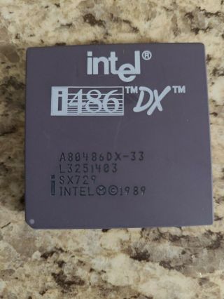 Intel Sx419 I486dx 33mhz Cpu - A80486dx - 33 - Vintage 486 Processor -