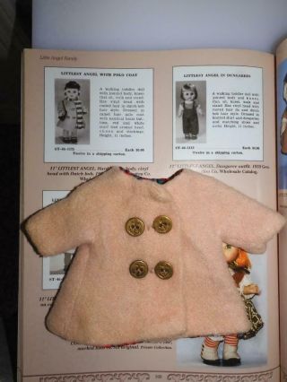 Vintage Arranbee R&b Littlest Angel Doll Clothes Camel Hair Polo Coat Nautical
