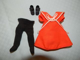 Vintage Betsy McCall doll outfit At The Zoo 1960 - 1963 Shoes Dress and Tights 3