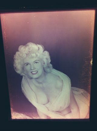 Early Nude Bunny Yeager Pin - Up Color 4x5 Film Negative Self Portrait