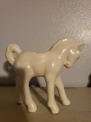 Vintage Shawnee Pottery Miniature White Horse Planter 5 3/4 