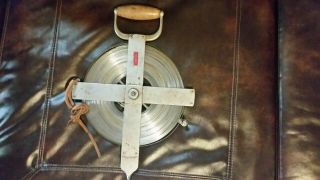 Vintage Lufkin Surveyors Tape Measure Chrome Clad 200 Foot
