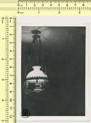 126 Chandelier Dark Room Abstract Surreal Vintage Old Snapshot Photo