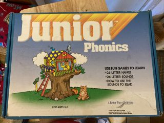 Junior Phonics A Better Way Of Learning Game 1996 Parts Complete Box Vhs Wheel