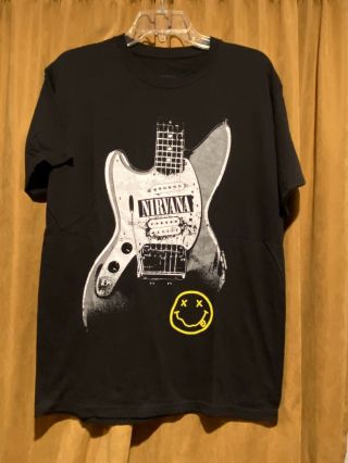 Vintage Style Nirvana Band T Shirt Size Mens M Rare 2014 Grunge Rock Kurt Cobain