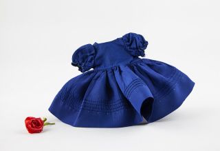 1950s Madame Alexander Lissy Doll Tagged Navy Blue Taffeta Dress