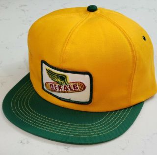 Vintage Dekalb Snapback Trucker Hat Patch Cap K Products Made In The Usa