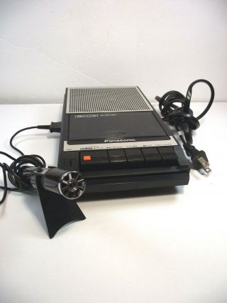 Vintage Panasonic Slim Line Cassette Tape Recorder/player W/ Mic.  Rq - 2734