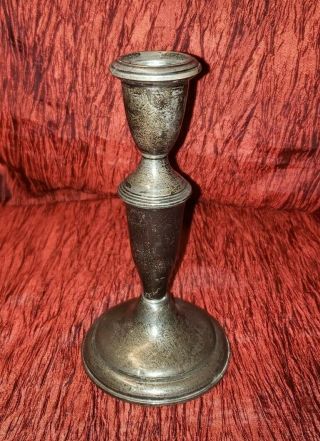 Vintage Empire 620 Sterling Silver Candlestick Weighted 6.  5” Candle Holder 313 G
