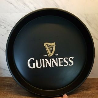 Vintage Guinness Beer 12 Inch Round Serving Drink Metal Tray Man Cave Bar Ware