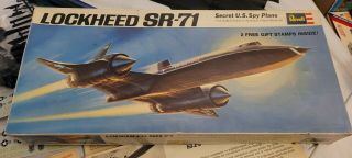 Vintage Revell Lockheed Sr - 71 Secret Spy Plane Model Kit 1967 1/72