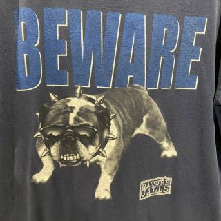 Vintage Bulldog Beware Of Dog Tshirt Blue Size 3xl Nature Calls Short Sleeve