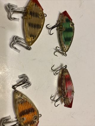 4 - Vintage South Bend Optic Lures - All Different Colors