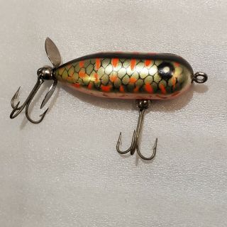 Vintage Heddon Tiny Torpedo Fishing Lure Tough Color
