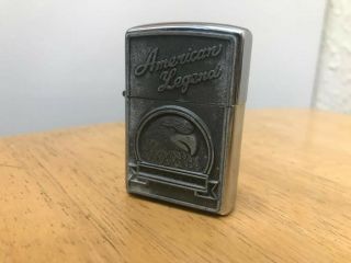 Rare Vintage No Zippo Lighter " American Legend " Eagle